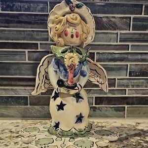 2001 Blue Sky Angel Candle Holder